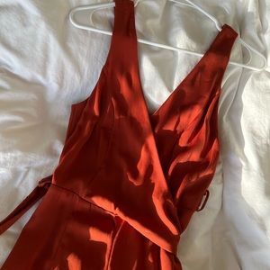 Charlotte Russe rust orange romper